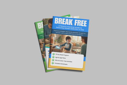 Break Free: A Parent's Guide to Reducing Kids' Mobile & Screen Addiction — 47-Page eBook + 30-Day Reset Plan (PDF Download)
