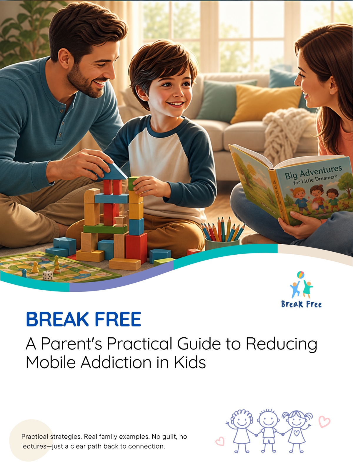 Break Free: A Parent's Guide to Reducing Kids' Mobile & Screen Addiction — 47-Page eBook + 30-Day Reset Plan (PDF Download)