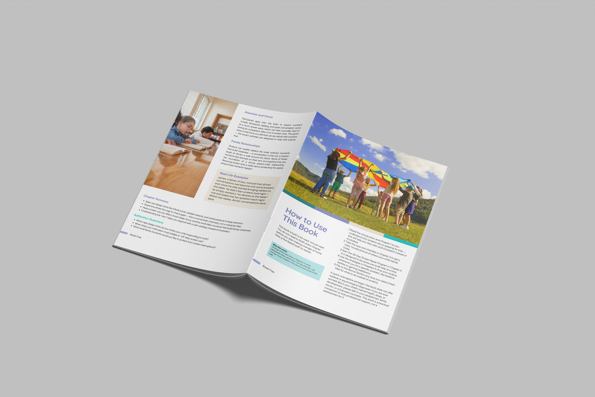 Break Free: A Parent's Guide to Reducing Kids' Mobile & Screen Addiction — 47-Page eBook + 30-Day Reset Plan (PDF Download)